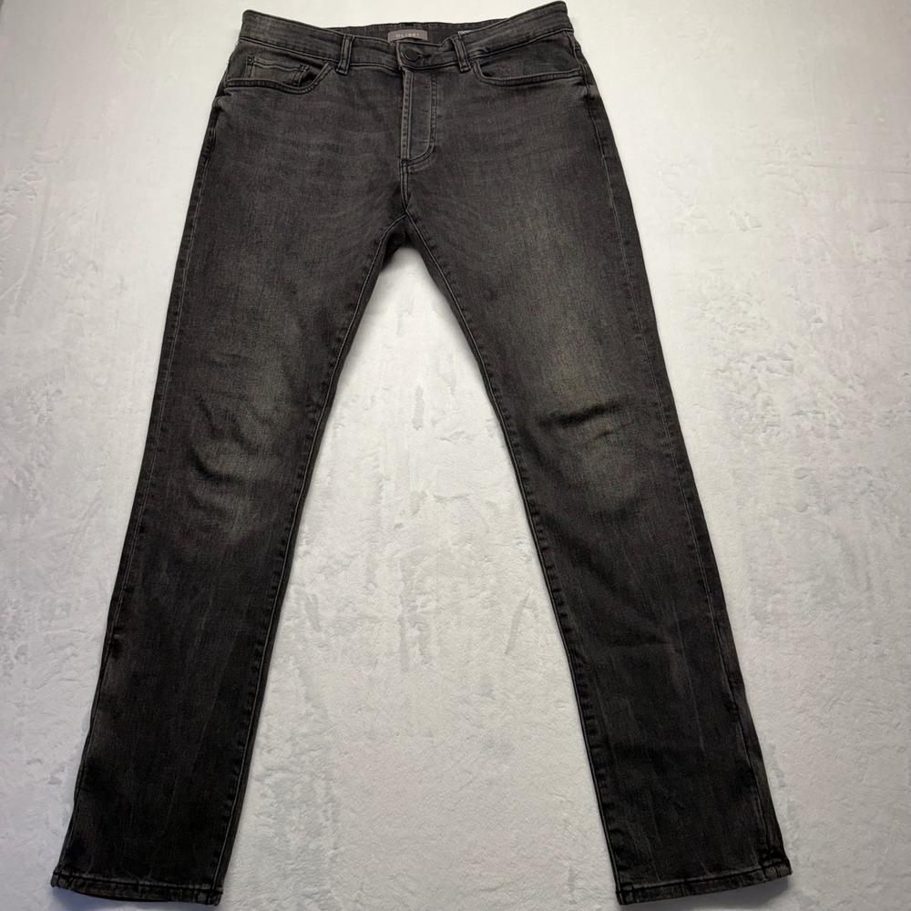 DL1961 Cooper Jeans 31x32 Gallant Black Mens Tapered Slim Stretch Denim